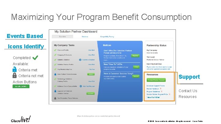 Maximizing Your Program Benefit Consumption Events Based Icons Identify Completed Available: • Criteria met