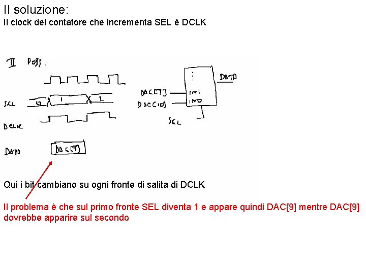 II soluzione: Il clock del contatore che incrementa SEL è DCLK Qui i bit