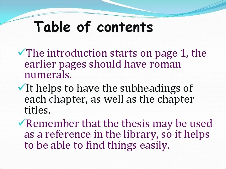 Table of contents üThe introduction starts on page 1, the earlier pages should have