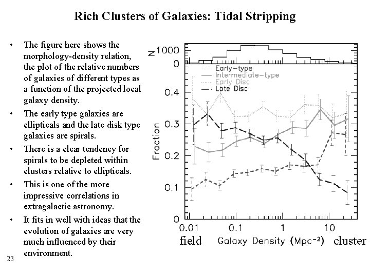 Rich Clusters of Galaxies: Tidal Stripping • • • 23 The figure here shows