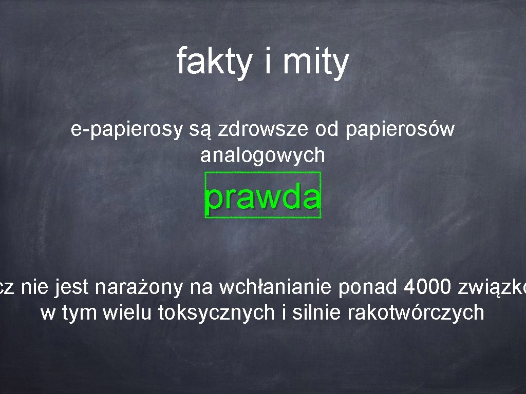 fakty i mity e-papierosy są zdrowsze od papierosów analogowych prawda cz nie jest narażony