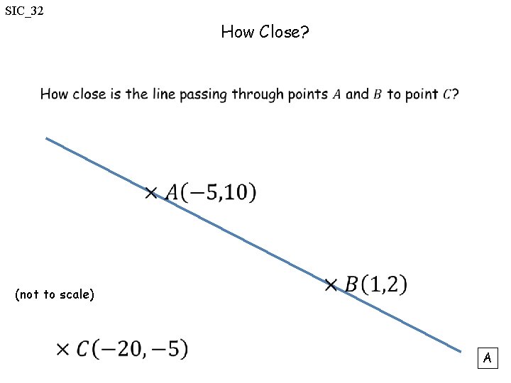 SIC_32 How Close? (not to scale) A 