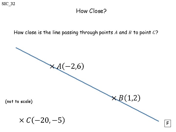 SIC_32 How Close? (not to scale) F 