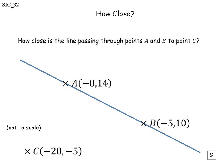 SIC_32 How Close? (not to scale) G 