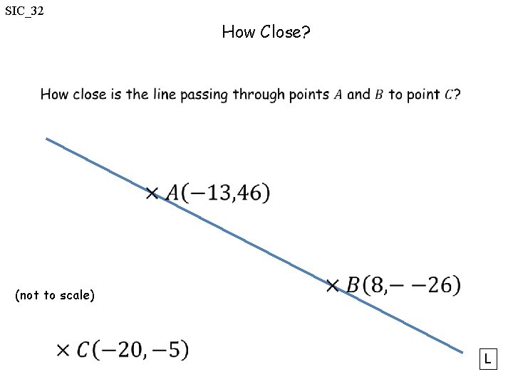 SIC_32 How Close? (not to scale) L 