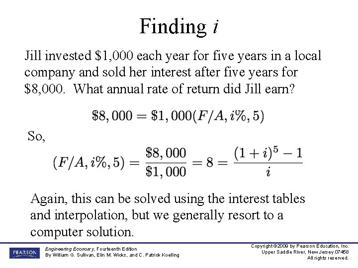 Finding i Jill invested $1, 000 each year for five years in a local