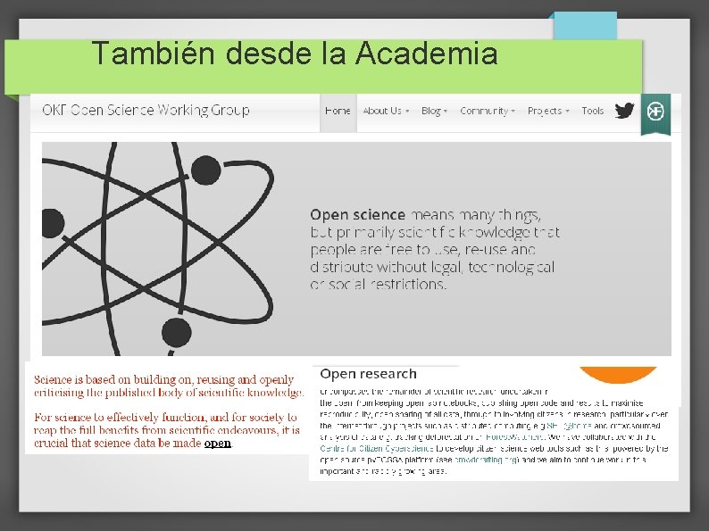 También desde la Academia También desde la Academia