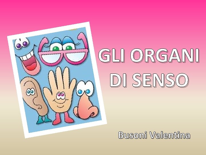 GLI ORGANI DI SENSO Busoni Valentina 