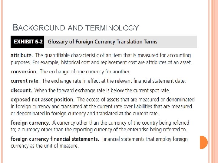 BACKGROUND AND TERMINOLOGY BACKGROUND AND TERMINOLOGY