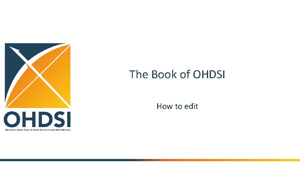 The Book of OHDSI How to edit 