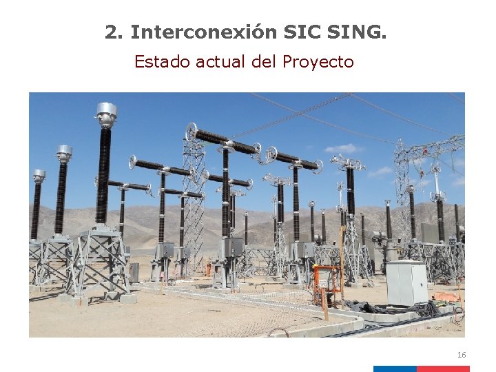 2. Interconexión SIC SING. Estado actual del Proyecto 16 