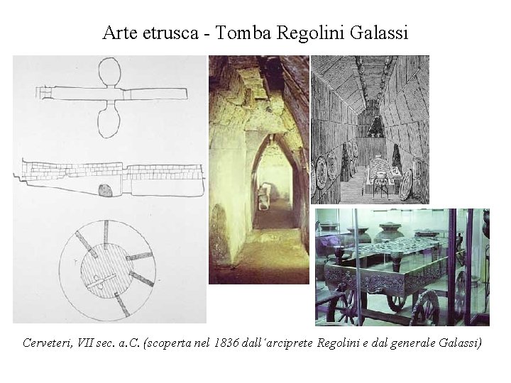 Arte etrusca - Tomba Regolini Galassi Cerveteri, VII sec. a. C. (scoperta nel 1836