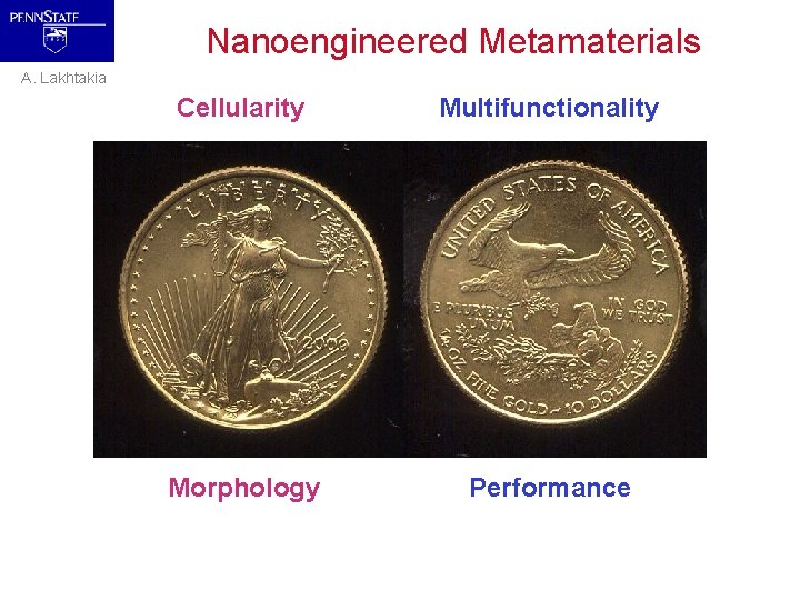 Nanoengineered Metamaterials A. Lakhtakia Cellularity Multifunctionality Morphology Performance 