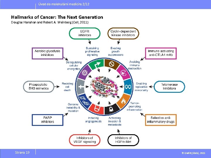 Úvod do molekulární medicíny 2/12 Hallmarks of Cancer: The Next Generation Douglas Hanahan and