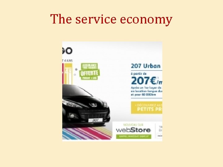 The service economy 