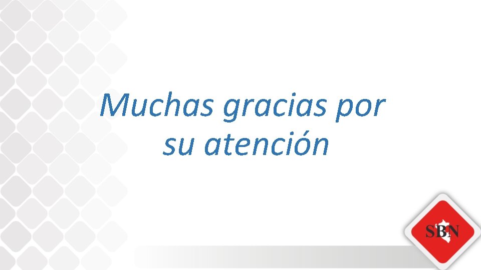 Muchas gracias por su atención 