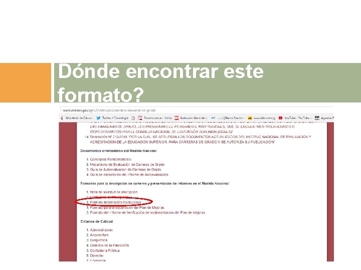 Dónde encontrar este formato? 