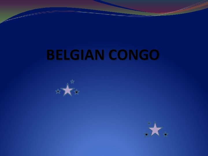 BELGIAN CONGO 