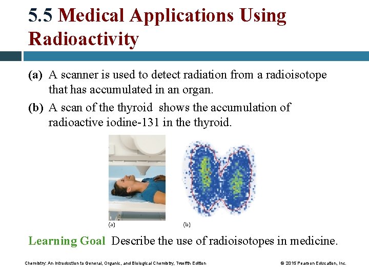 5. 5 Medical Applications Using Radioactivity (a) A scanner is used to detect radiation