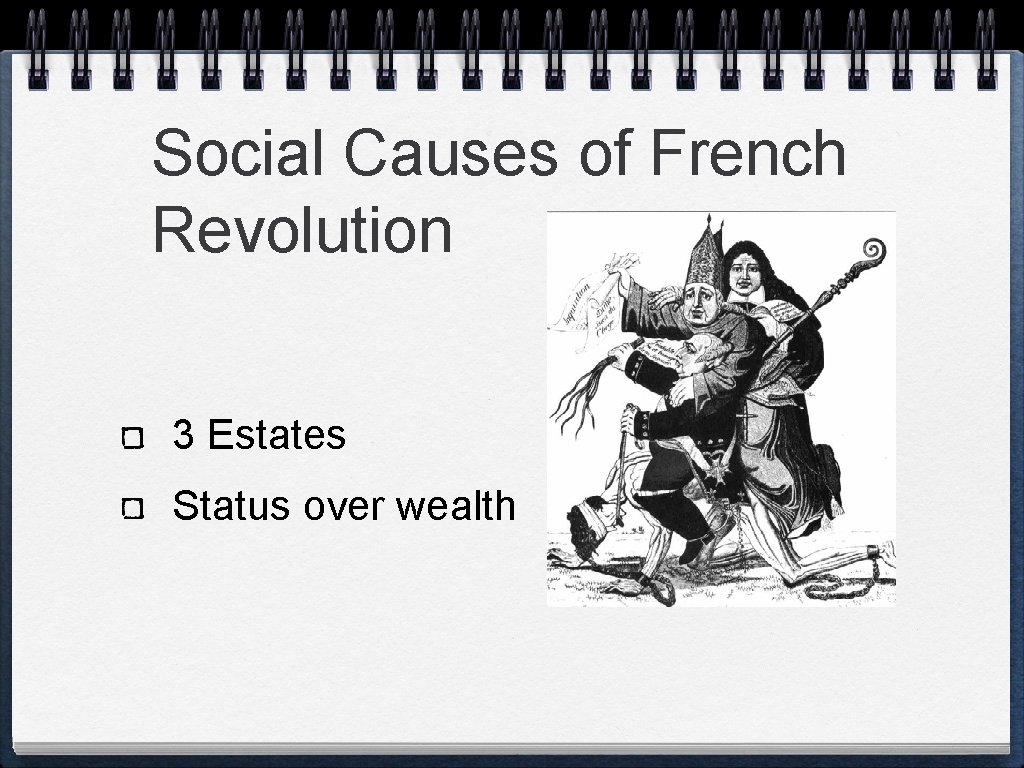 Social Causes of French Revolution 3 Estates Status over wealth 
