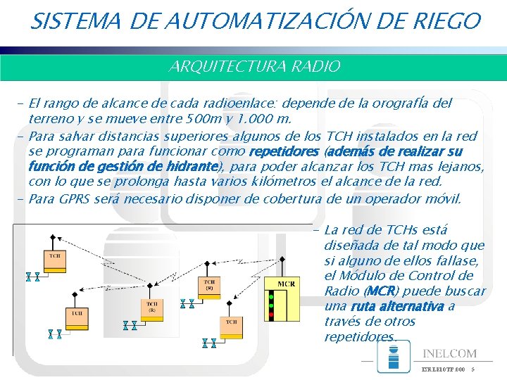 SISTEMA DE AUTOMATIZACIÓN DE RIEGO ARQUITECTURA RADIO - El rango de alcance de cada