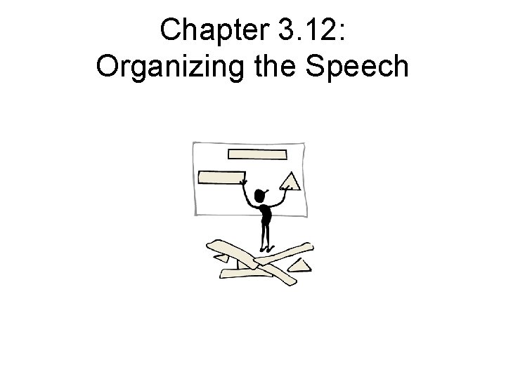 Chapter 3. 12: Organizing the Speech 