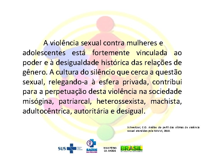 A violência sexual contra mulheres e adolescentes está fortemente vinculada ao poder e à