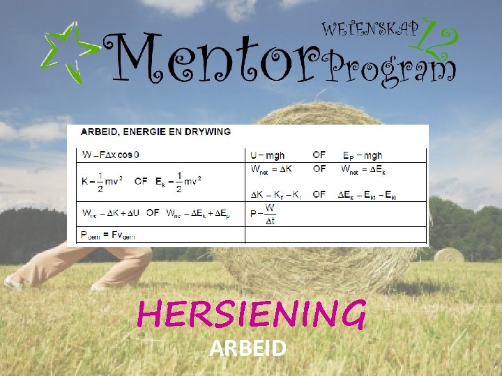 HERSIENING ARBEID 