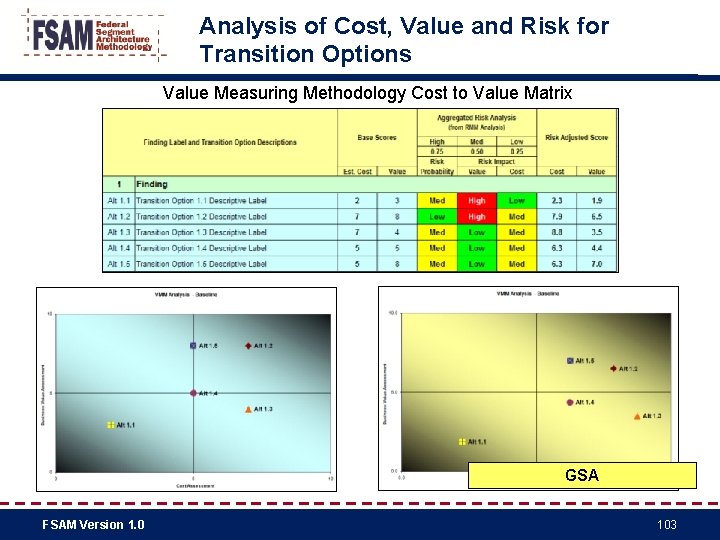 Analysis of Cost, Value and Risk for Transition Options Value Measuring Methodology Cost to