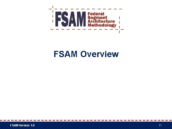 FSAM Overview FSAM Version 1. 0 11 
