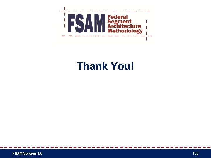 Thank You! FSAM Version 1. 0 122 