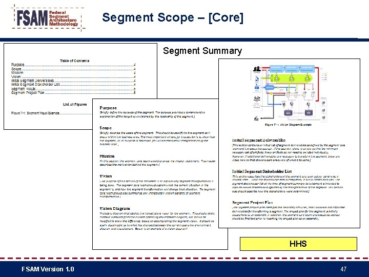Segment Scope – [Core] Segment Summary HHS FSAM Version 1. 0 47 