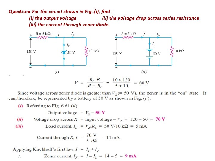 Question: For the circuit shown in Fig. (i), find : (i) the output voltage Question: For the circuit shown in Fig. (i), find : (i) the output voltage