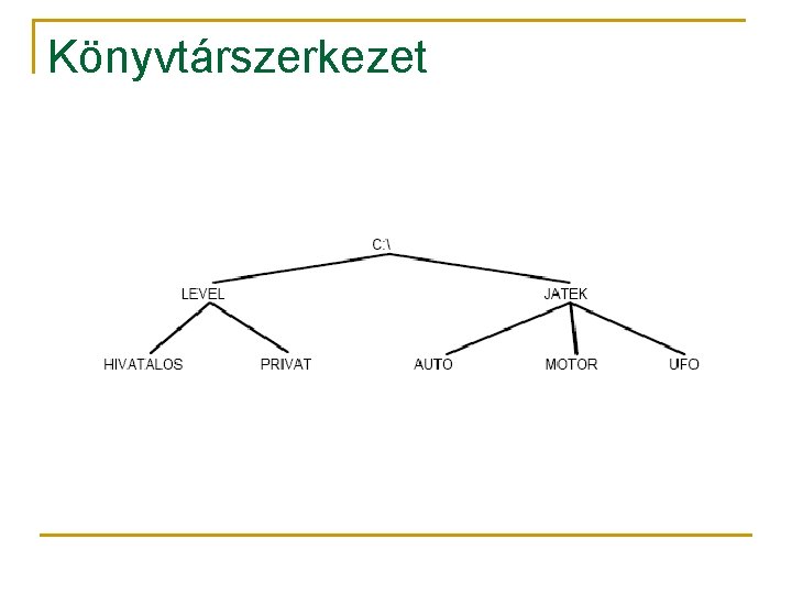 Könyvtárszerkezet 