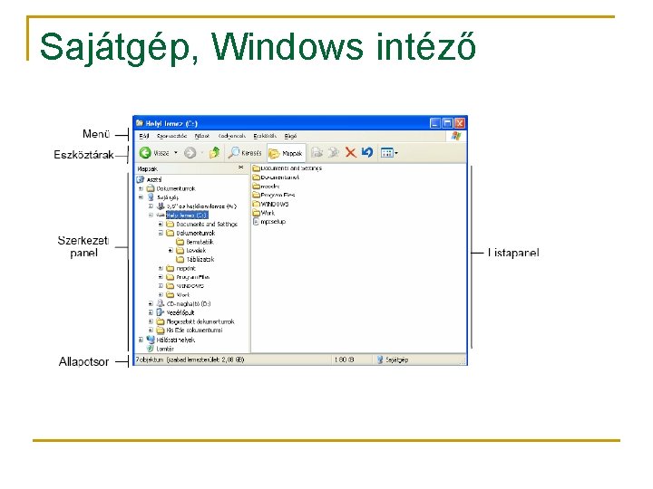 Sajátgép, Windows intéző 