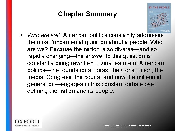 The Spirit of American Politics Chapter 1 CHAPTER