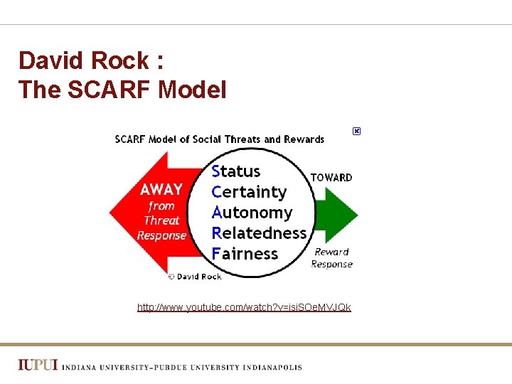 David Rock : The SCARF Model http: //www. youtube. com/watch? v=isi. SOe. MVJQk 