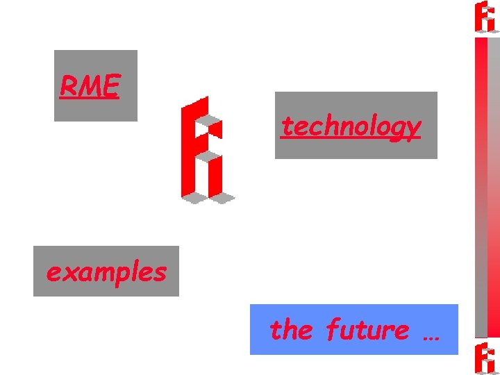 RME technology examples the future … 