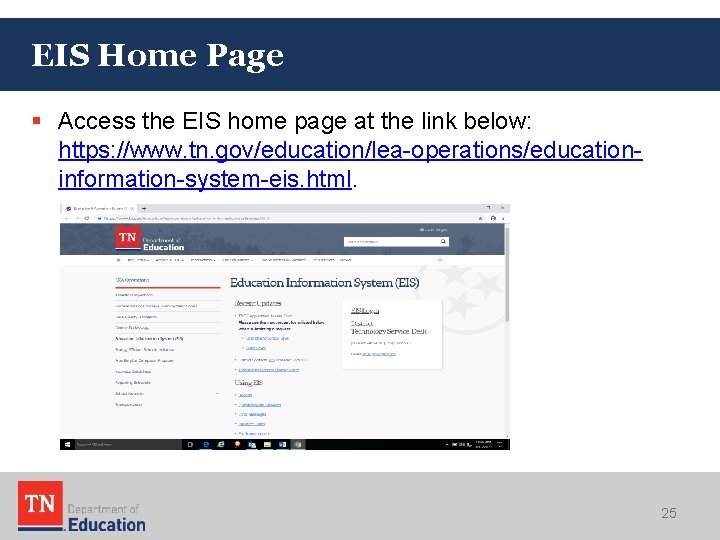 EIS Home Page § Access the EIS home page at the link below: https: EIS Home Page § Access the EIS home page at the link below: https: