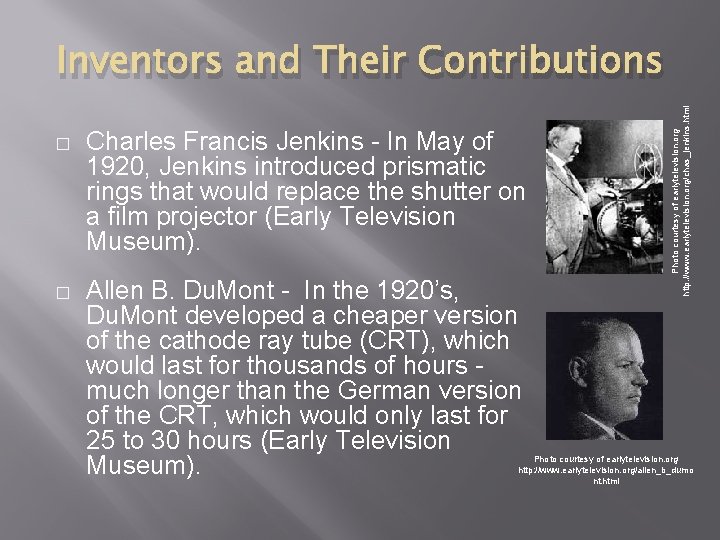 � Charles Francis Jenkins - In May of 1920, Jenkins introduced prismatic rings that � Charles Francis Jenkins - In May of 1920, Jenkins introduced prismatic rings that