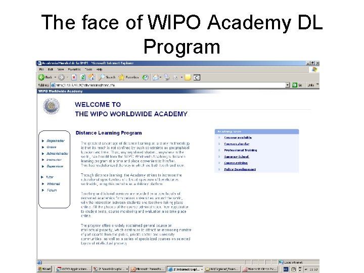 The face of WIPO Academy DL Program 