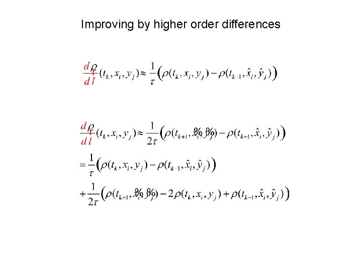 Improving by higher order differences 