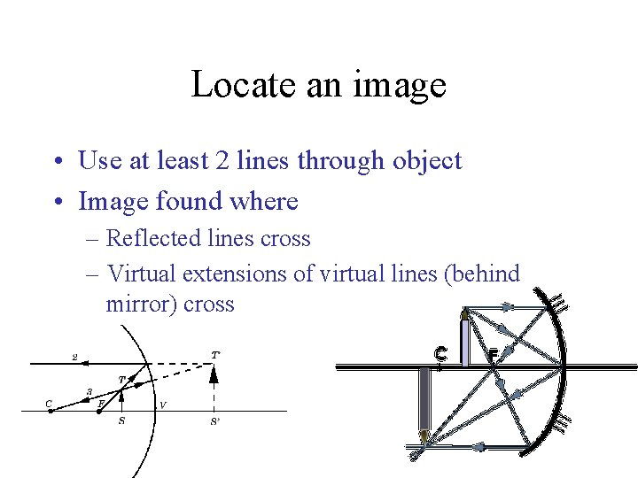 Locate an image • Use at least 2 lines through object • Image found