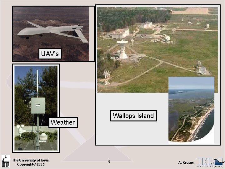 UAV’s Wallops Island Weather The University of Iowa. Copyright© 2005 6 A. Kruger 