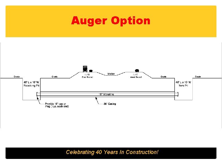 Auger Option Celebrating 40 Years In Construction! 