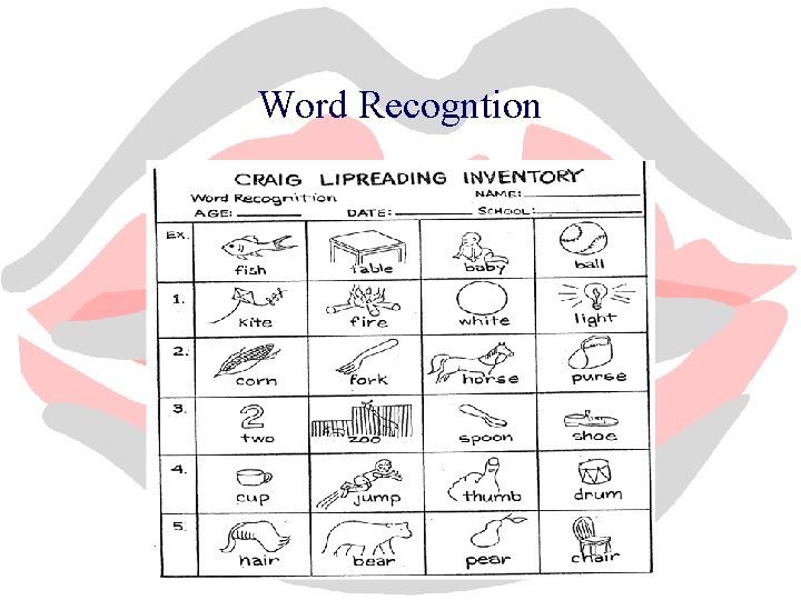 Word Recogntion 