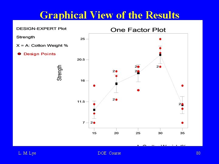 Graphical View of the Results L. M. Lye DOE Course 80 