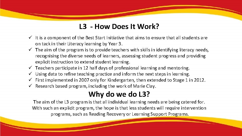 L 3 - How Does It Work? ü It is a component of the L 3 - How Does It Work? ü It is a component of the