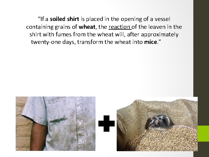 “If a soiled shirt is placed in the opening of a vessel containing grains “If a soiled shirt is placed in the opening of a vessel containing grains
