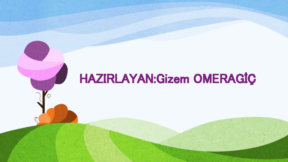 HAZIRLAYAN: Gizem OMERAGİÇ 